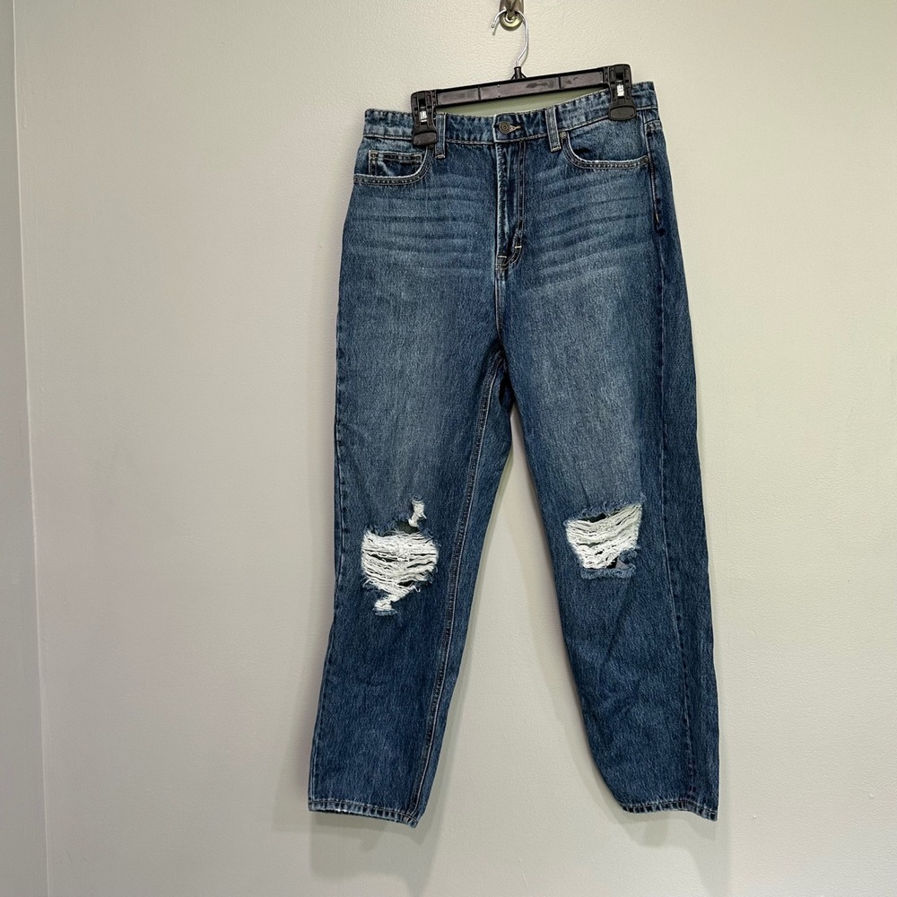 Hidden‎ Los Angeles Ripped Mom Jeans Distressed High Rise Denim Pants Women's